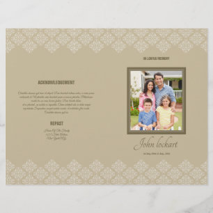 Plantilla de Programa de Funeral Imprimible