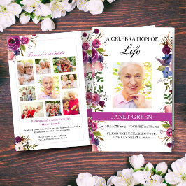 Plantilla de programa de funerales de visualizació