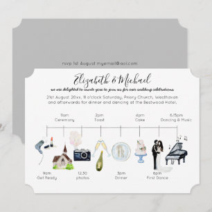 Plantilla de programa de icono de línea de tiempo 