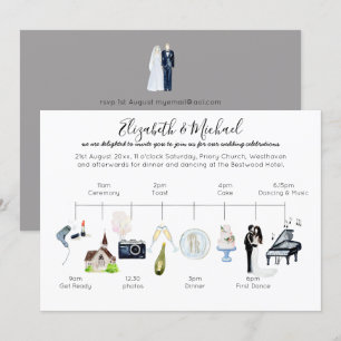 Plantilla de programa de icono de línea de tiempo