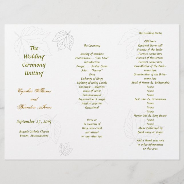 Plantilla de programa dividido triplicado de hueco (Anverso)