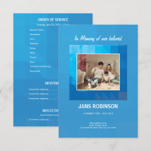 Plantilla de programa funeral impresa