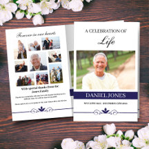 Plantilla de programa funerario elegante