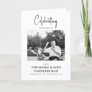 Plantilla de programa plegado de funeral minimalis