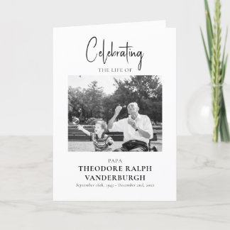 Plantilla de programa plegado de funeral minimalis