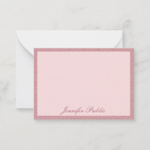 Plantilla de Purpurina de oro Rosa caligrafiada mo