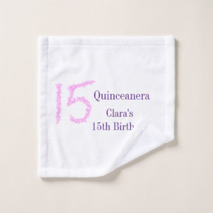 Plantilla de purpurina rosa Quinceanera 15 años