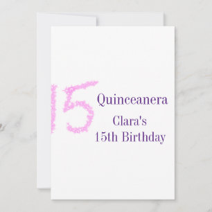 Plantilla de quinceañera cumpleaños 15 rosa con br