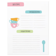 Plantilla de receta A4