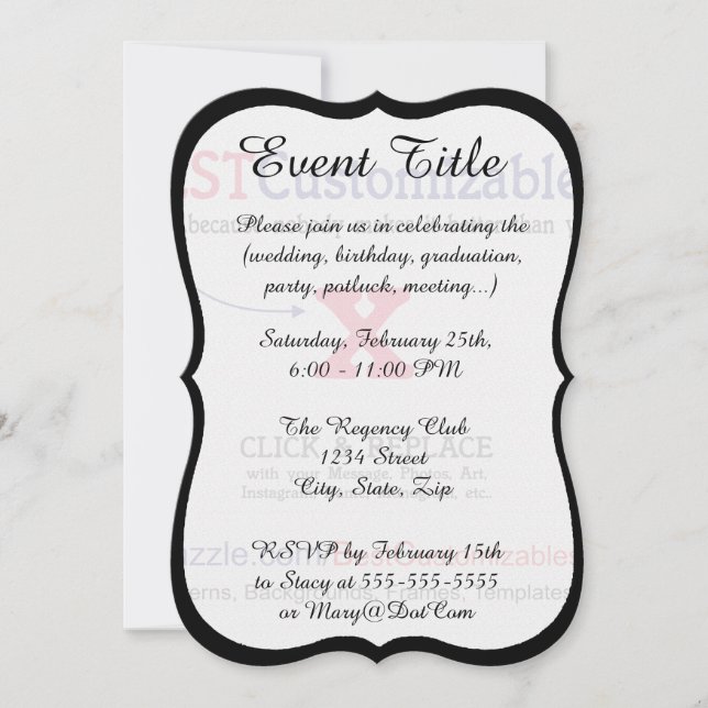 Plantilla de regalo en blanco de Personalizable (Anverso)