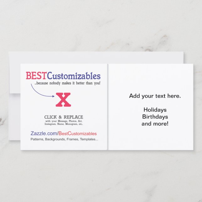 Plantilla de regalo en blanco de personalizable (Anverso)