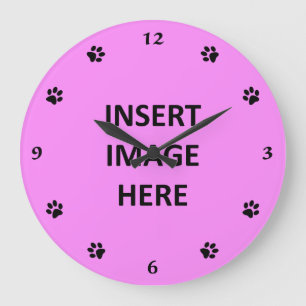 Plantilla de reloj de personalizado Números negros