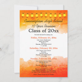 Plantilla de reunión de clase de acuarela de naran