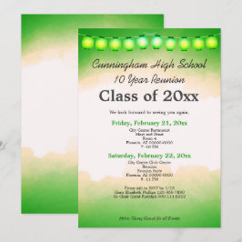 Plantilla de reunión de clase de acuarela verde