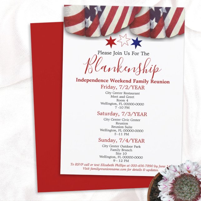 Plantilla de Reunión de Familia Patriotic Bunting  (Subido por el creador)