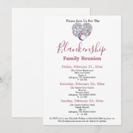 Plantilla de reunión de la familia de árboles con 