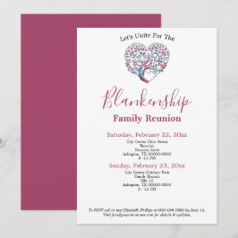 Plantilla de reunión de la familia de árboles de f