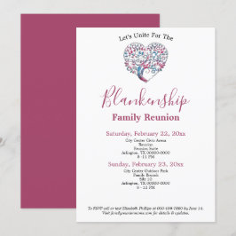 Plantilla de reunión de la familia de árboles de f