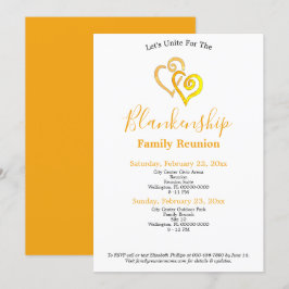 Plantilla de reunión de la familia de corazones vi