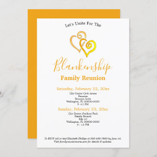 Plantilla de reunión de la familia de corazones vi