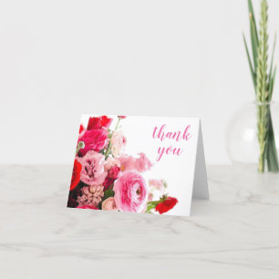Plantilla de rosas con letra a mano de agradecimie