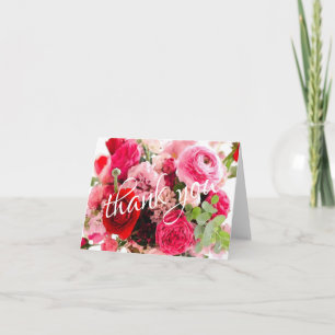 Plantilla de rosas de acuarela de agradecimiento d