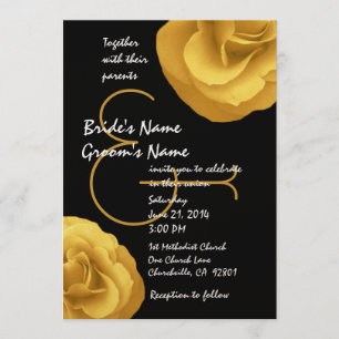Plantilla de Rosas de Boda blanco amarillo
