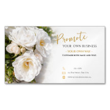 Plantilla de rosas de tarjetas de negocios magnéti