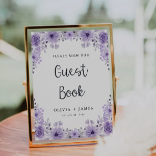 Plantilla de Rótulo de libro de invitado de Boda p