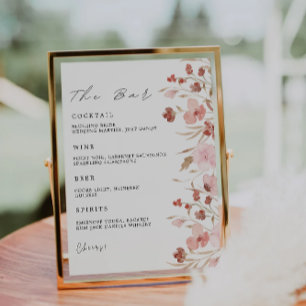 plantilla de Rótulo del menú de la barra de Bodas 