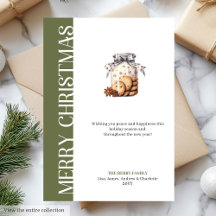 Plantilla de saludo de Navidad con colores terroso