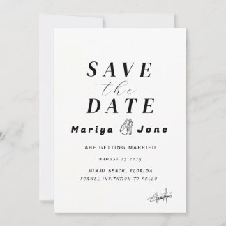 Plantilla de Save the Date Doble Cara, Invitación