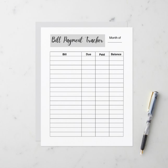 PLANTILLA DE SEGUIMIENTO DE PAGOS DE BILL (Anverso/Reverso In Situ)