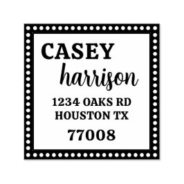 Plantilla de sello de 1,5" x 1,5" con autograbado 