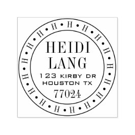 Plantilla de sello de 1,5" x 1,5" con autograbado 