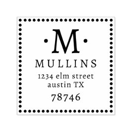 Plantilla de sello de 1,5" x 1,5" con autograbado 