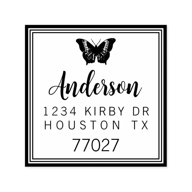 Plantilla de sello de 1,5" x 1,5" con autograbado  (Diseño)