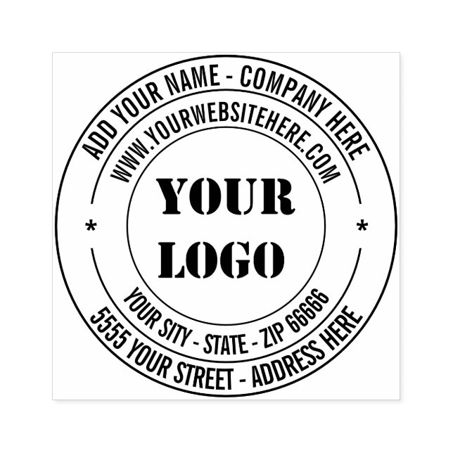 Plantilla de sello de goma de dirección personaliz (Impresión)