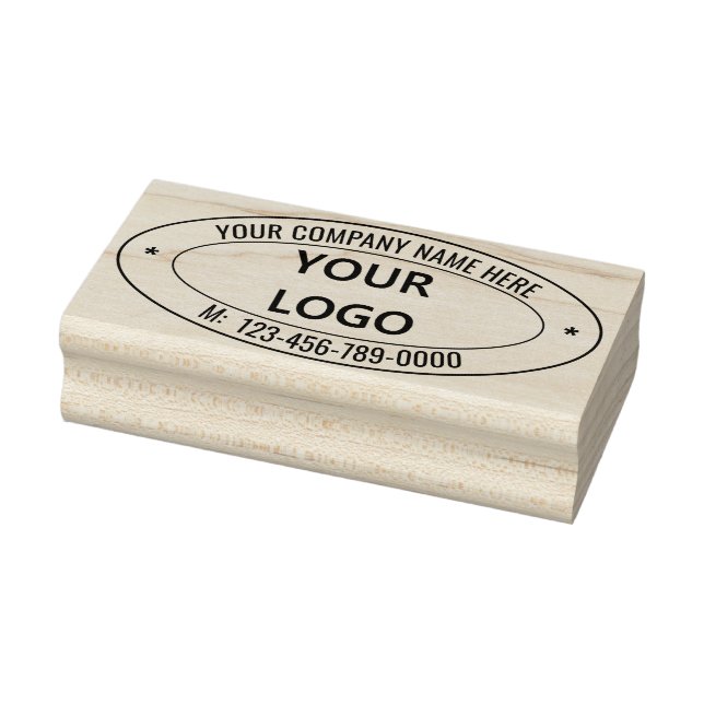 Plantilla de sello de goma Oval para logotipo de e (Sello)