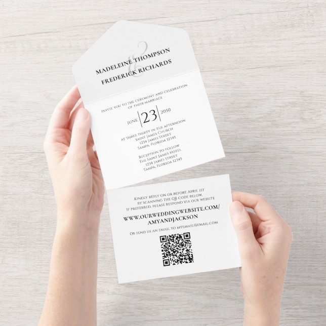 Plantilla de sitio web de código QR simple Minimal (desgarro)