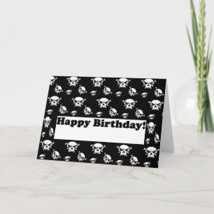 Plantilla de Skulls de cumpleaños feliz