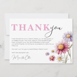 Plantilla de tarjeta de agradecimiento de Baby Sho