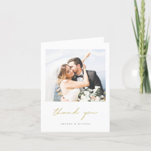 Plantilla de tarjeta de agradecimiento de Boda fot