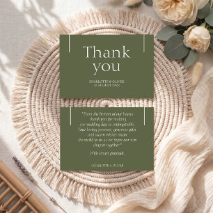 Plantilla de Tarjeta de Agradecimiento de Boda Mod