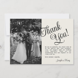 Plantilla de tarjeta de agradecimiento de boda per