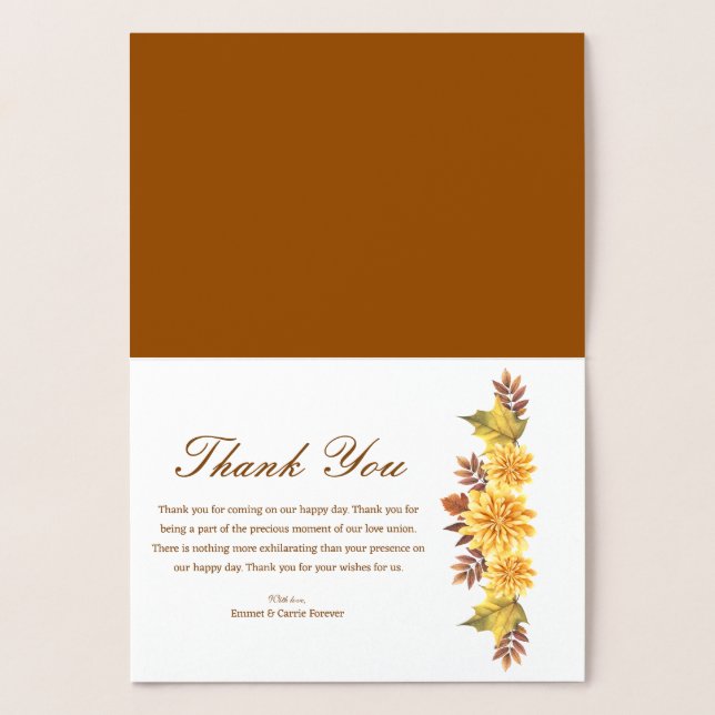 Plantilla de tarjeta de agradecimiento de otoño ed (Interior)