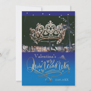 Plantilla de tarjeta de agradecimiento de Quinceañ