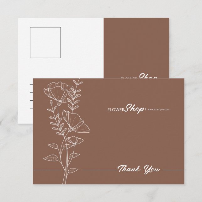 Plantilla de tarjeta de agradecimiento para pequeñ (Anverso / Reverso)