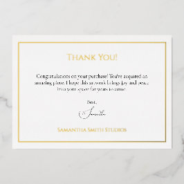 Plantilla de tarjeta de agradecimiento por venta d