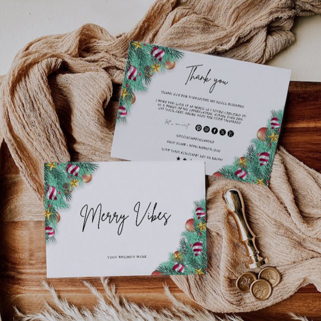 Plantilla de tarjeta de agradecimiento profesional (Christmas Business Thank You Card Template)